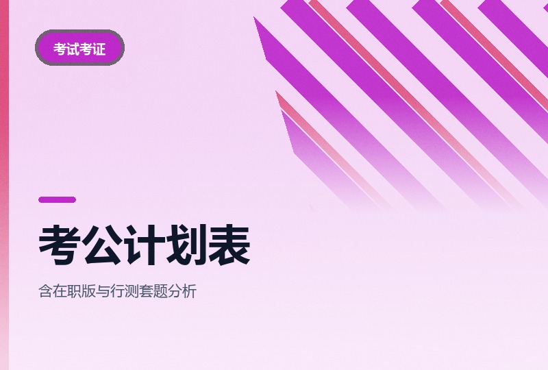 考公备考计划表：10 套模板按习惯分型-晓之以ray资源网